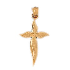 Cross Charm Pendant 14k Gold
