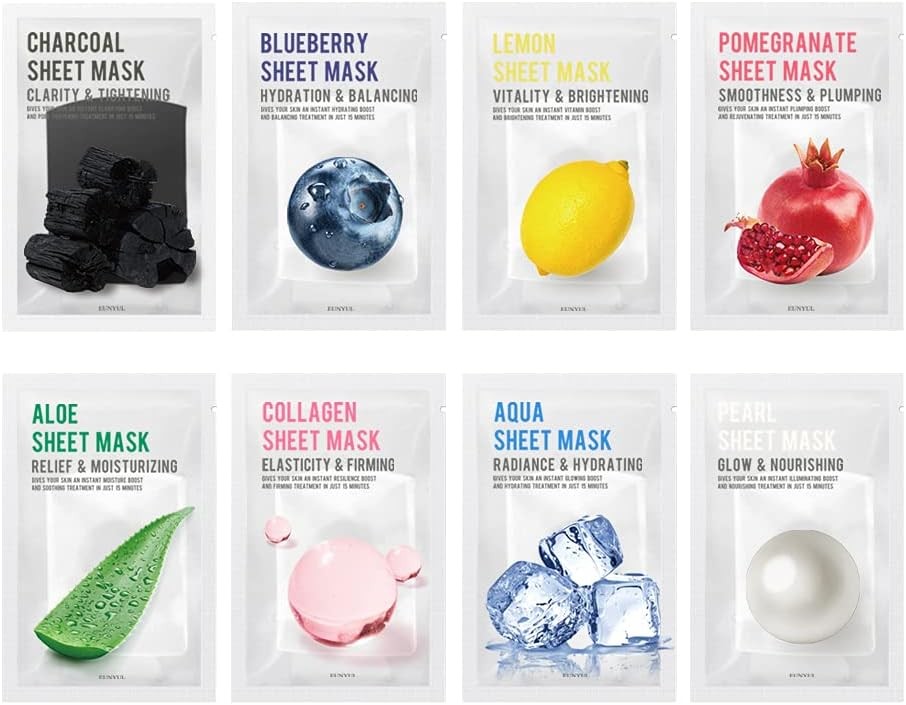 [PACK OF 8] EUNYUL Purity Sheet Mask Pack 8 Types Korean Skincare 8 TYPES