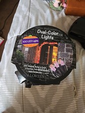 Halloween Home Accents 100 LED Orange/Purple Dual Color Changing Lights NIP