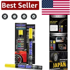 Easy Apply Yellow Paint Pen - 2-Pack Waterproof Marker for Tire Lettering
