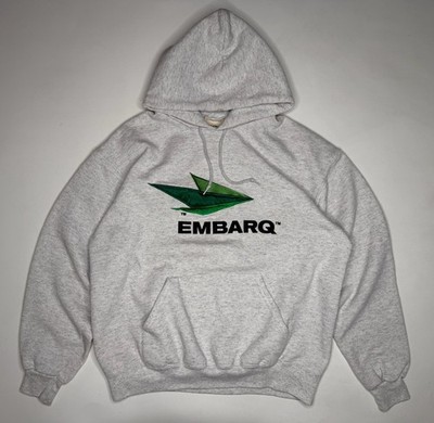 Vintage Embarq Telecoms Sprint Nextel Y2K Hoodie Gray M
