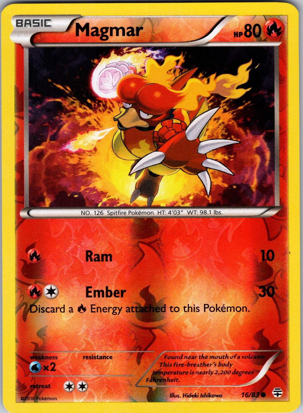 Magmar 16/83 Generations Pokemon TCG NM