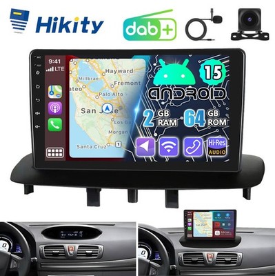 Für Renault Megane 3 2008-2016 DAB+ 64GB Android 15 CarPlay Radio GPS Navi WiFi