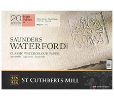 21 Saunders Waterford CP Surface Watercolor Paper Block 9x12 New 420 Sheets C164
