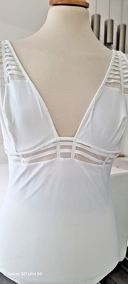 LA PERLA Badeanzug Traumfigur superweiblich WUNDERSCHÖN 42 C, weiß  sexy  NEU