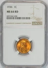 1936 Lincoln Wheat Small Cent MS 64 RD NGC 1C US COIN PENNY