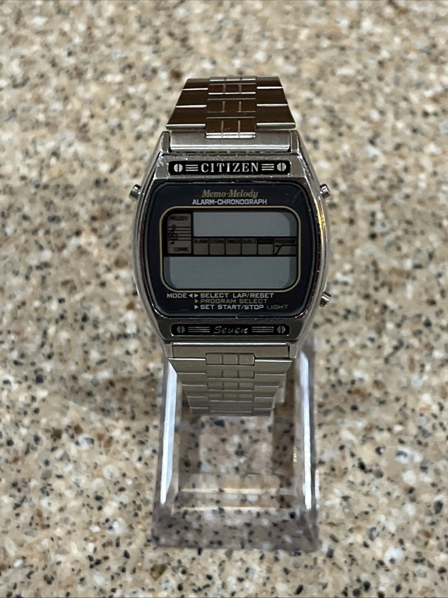 RARE Vintage Citizen Seven Melody Digital Watch Alarm Chronograph