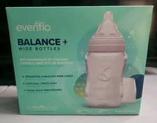 Evenflo Balance + WIDE BOTTLES, 3 bottles with slow flow nipples 