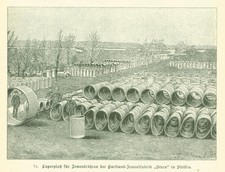 "Lagerplatz für Zementröhren der Portland-Zementfabrik ""Stern"" in Stettin. Grö