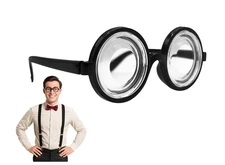 Nerd Glasses Round Bubbles Glasses Bug Eyes Specs Coke Bottle Costume Goggles