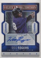 2014 Panini Elite Extra Edition Prospects 37/50 Wes Rogers #86 Auto h3a