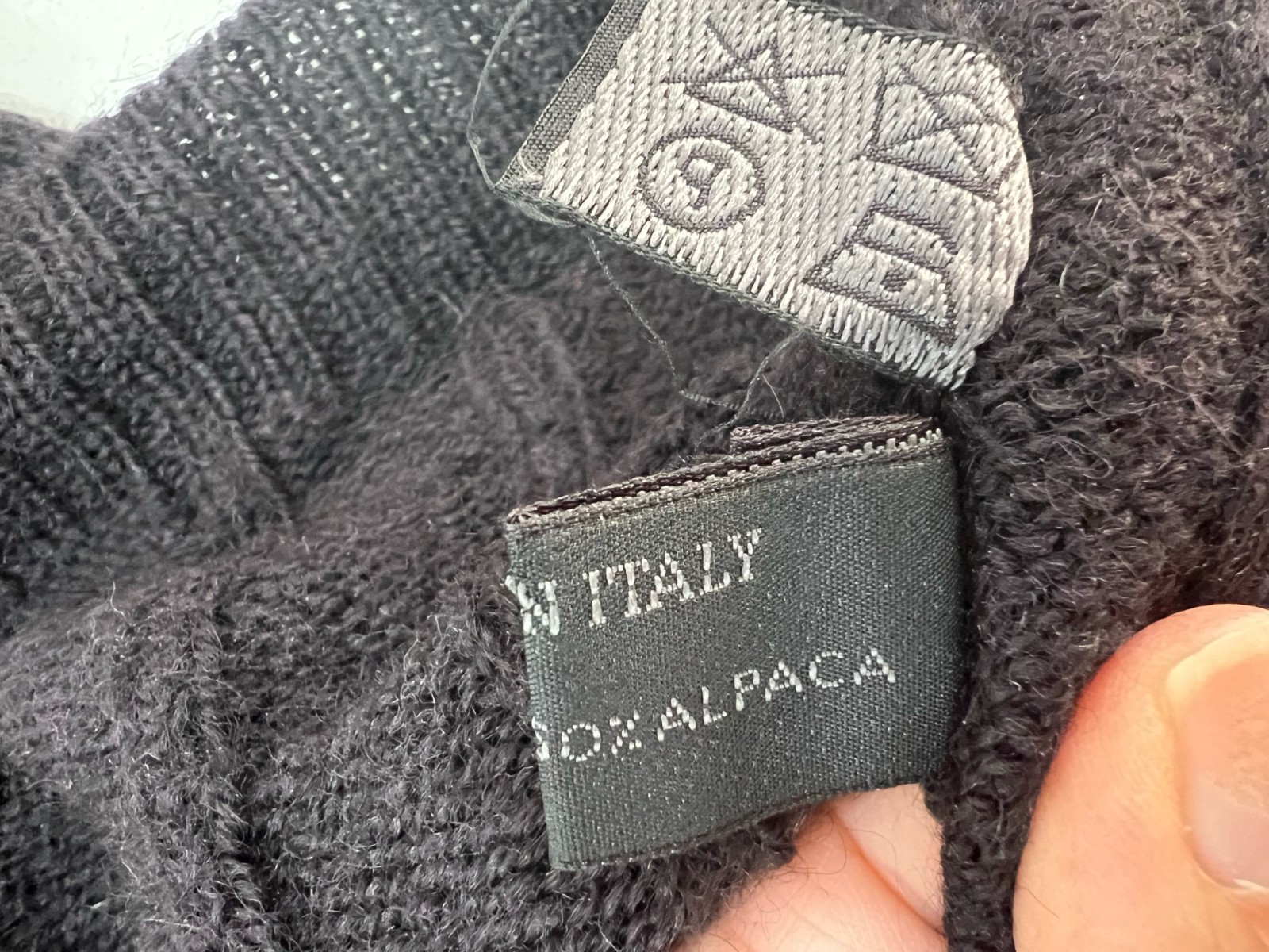 Prada Women's Wool Alpaca Cable-Knit Cardigan Charcoal Black Size 40 image 6