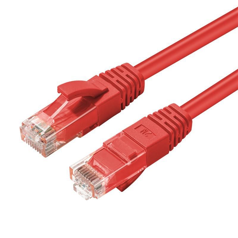 MicroConnect MC-UTP6A003R CAT6A UTP 0.3m Red LSZH