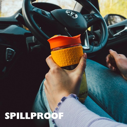 SoleCup Grande Tazza da Viaggio Infusore di Tè Sciolto, Coperchio Staccabile a Prova di Sversamento, 18oz, BP - Foto 4 di 9