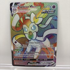 Sylveon VMAX Rainbow Holo Card 211/203 Evolving Skies NM on eBay