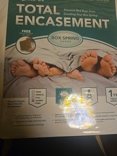 Lock-Up Total Encasement Box Spring Cover JT Eaton Bed Bug Proof Size QUEEN