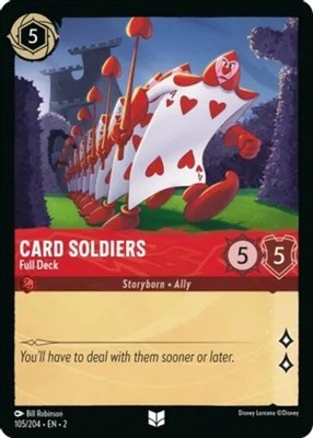 4x Card Soldiers - Full Deck - 105/204 - Uncommon - Cold Foil NM-Mint Disney Lor
