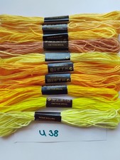 Stickgarn Spaltgarn 10 Docken Döckchen Sticken Garn Nähen U38 gelb sonne mais