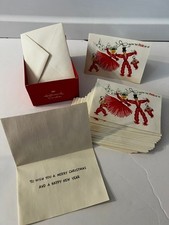 VINTAGE CHRISTMAS CARDS IN BOX UNUSED FROM FOUR OF US HALLMARK W/ ENVELOPES 25