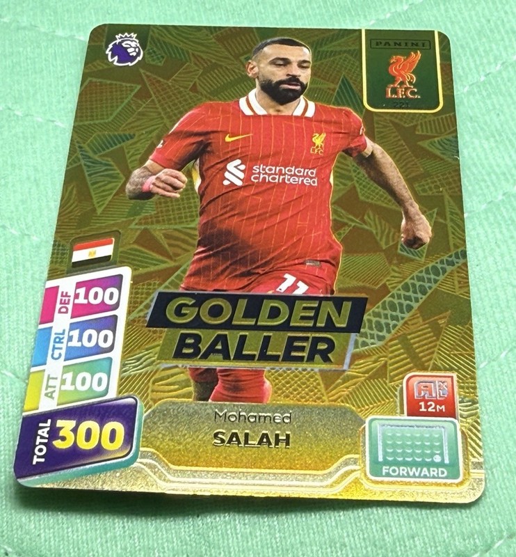 Panini Adrenalyn XL Premier League Plus 2025 Golden Baller Mohamed Mo Salah #221