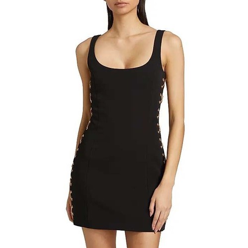 Minivestido MICHAEL Michael Kors detalle de cadena crepé sin mangas talla 8 - Imagen 1 de 9