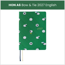 HOBONICHI TECHO 2027 Bow Tie HON Sheep Sheep Sheep A6 Daily English Ver NEW