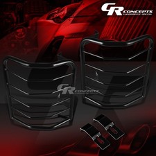 Pair Black Stainless Steel Tail Lightlamp Guardmount For 08-13 Jeep Liberty Pair Black Stainless Steel Tail Lightlamp Guardmount For 08-13 Jeep Liberty