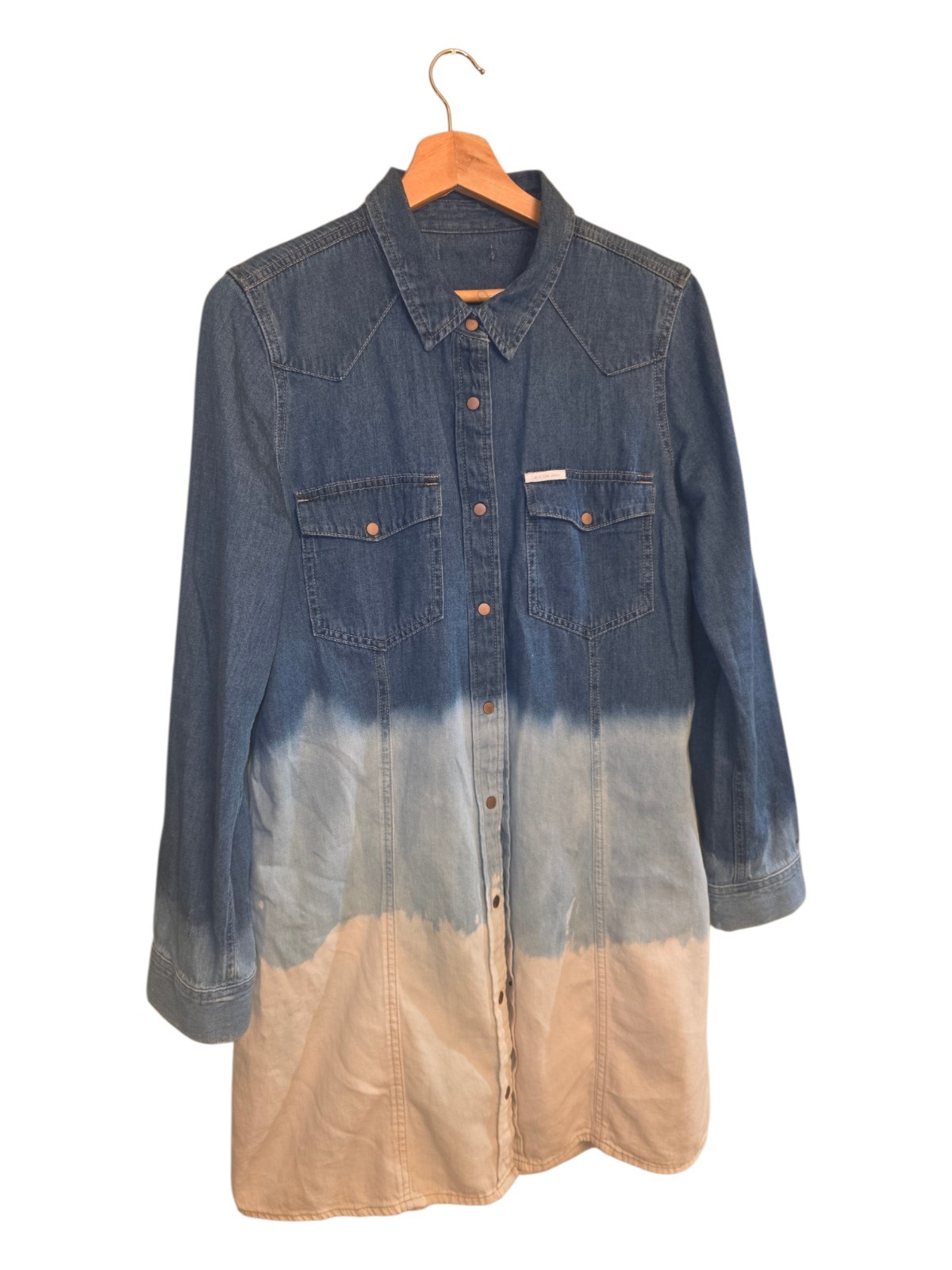Denim Ombre Shirt Dress