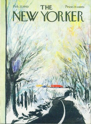 New Yorker cover Getz empty lane full parkway 2/27 1965