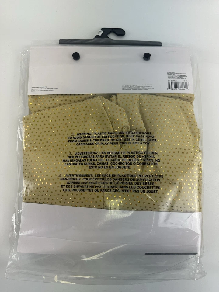 Mono Discoteca Disfraz Dorado Amarillo Lentejuelas Acampanadas Pierna Mujer Adulto Plus 18-20 Nuevo Foto 4 de 4