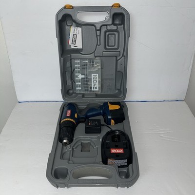 Ryobi 7.2 V Volt Cordless Screwdriver Drill / Charger / Case HP472 Weak Battery