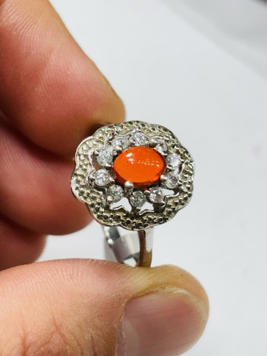 Gemporia silver,opal and zircons ring UK size S new with tag - Picture 4 of 8