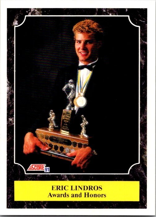 1991-92 Score Canadian Awards & Honors Eric Lindros #330 Flyers