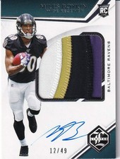 2019 Panini Limited Silver Spotlight Auto #171 Miles Boykin Baltimore Ravens Roo