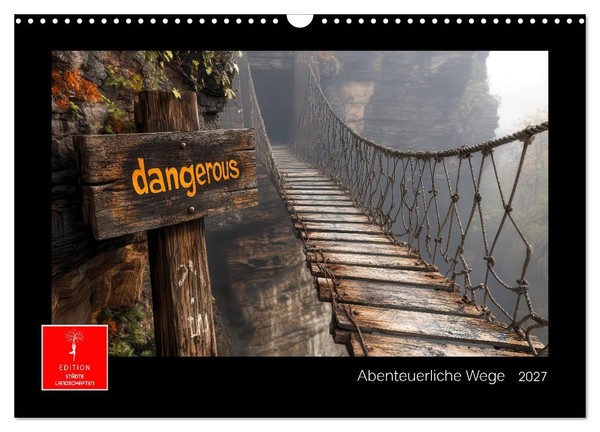 "Calendar 2027 · US Version · Adventurous Paths (Wall Calendar 2027 17\" × 12\" Lan"-image