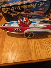 VTG Great Flying Boat Tin Friction Toy In Original Box Noisemaking Made In China