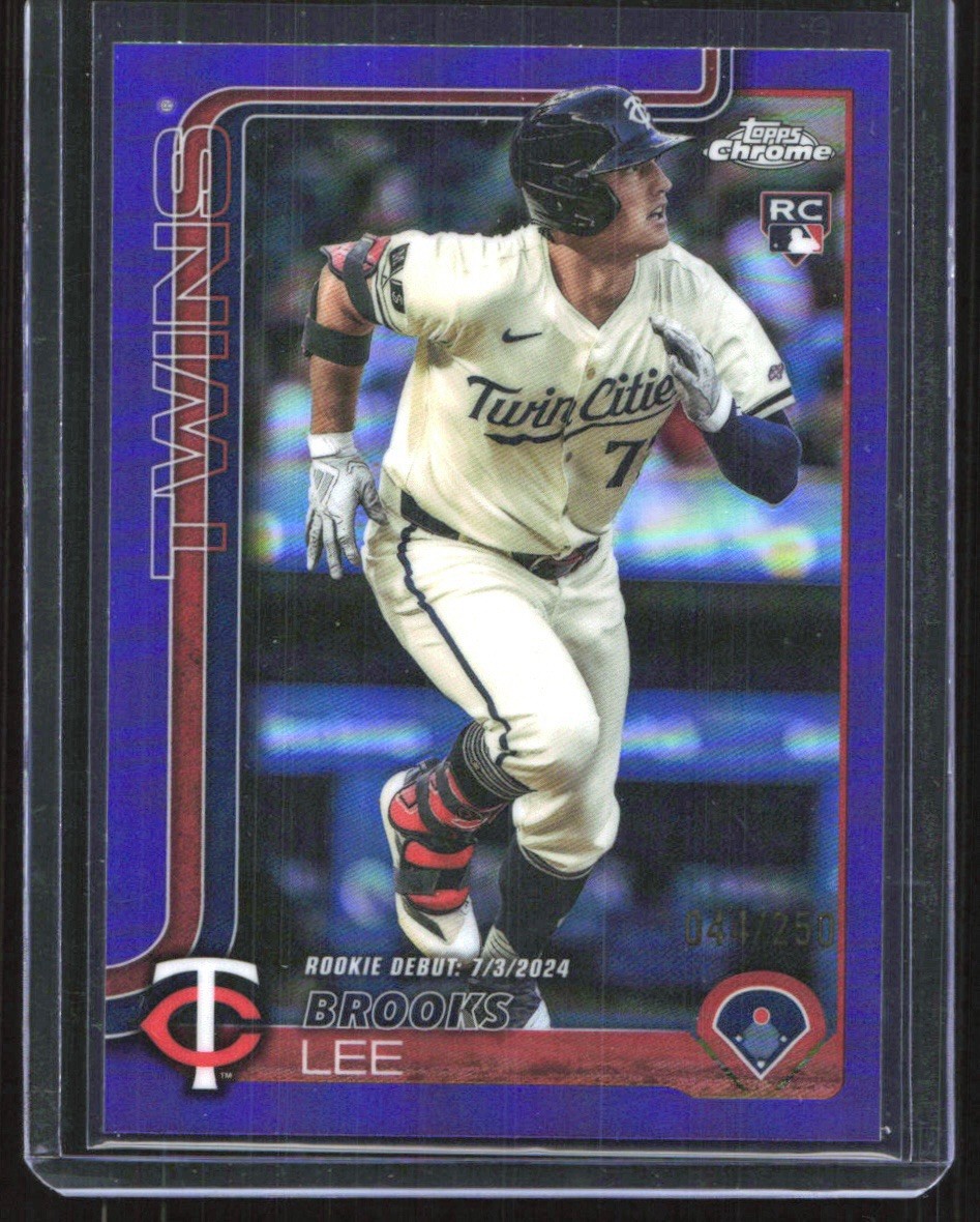2025 Topps Chrome Update Brooks Lee RC Purple Refractor /250 Twins #USC6