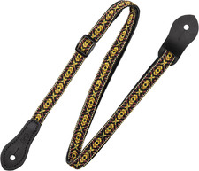 Levy'S Leathers .5" Jacquard Weave Mandolin/Ukulele Strap with Dual Leather Stra