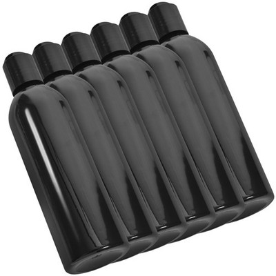  6 Pcs Reiseflasche Schwarz Flaschen Set Leere Reiseflüssigkeitsflaschen