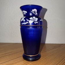 GEORGE FENTON LANDMARK COLLECTION COBALT BLUE VASE - LE#4608/5000 VINTAGE 