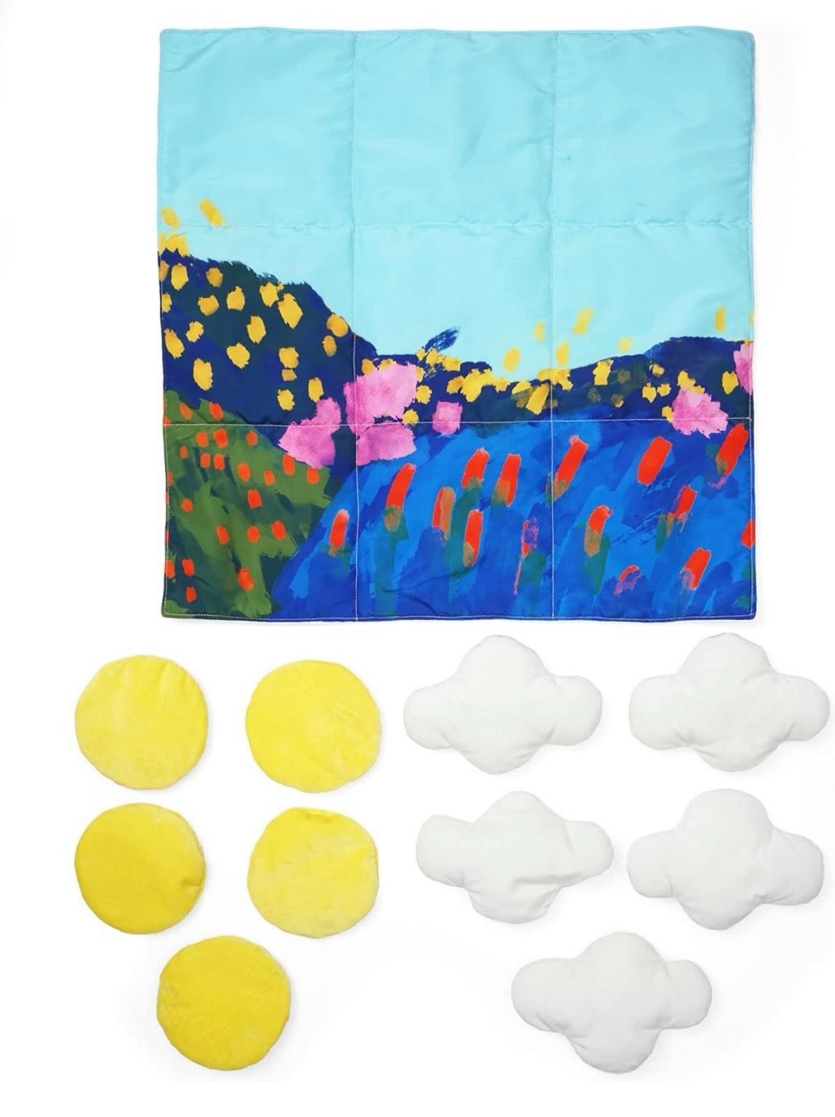 Manhattan Toy Sunny Day Tic-Tac-Toe Floor Mat - Indoor/Outdoor Game for Kids