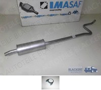 Imasaf Auspuff MSD Mitteltopf + Schellen für Peugeot 208 1.0 50KW 2012-