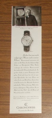 Seltene Werbung vintage CHRONOSWISS KAIROS Uhr - Uhrmacher Gerd-R. Lang 2003