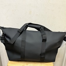 RAINS Hilo Weekend Bag Large - Black Waterproof Travel Duffel for Men and Women