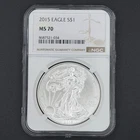 2015 American Silver Eagle NGC MS70 – 1 oz .999 Fine Silver S$1