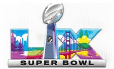 Super Bowl 60 LX Plastic Iron On Collectors Jersey Patch