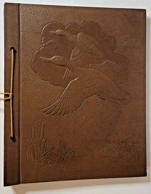 Vintage Old Photo Album Scrapbook Hunting Ducks Snap Shots