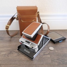 Vintage 1970  s Polaroid SX-70 Land Camera W/ leather Case - Untested