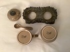 Drake Design Tuscan Scroll Fleur De Lis Cream & Sugar 2 pc Plus Stand — photo 2