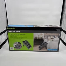 Pet Stairs 4 Non-slip Foldable Steps Dog/cat Ladder w/support Frame Up To 150 lb